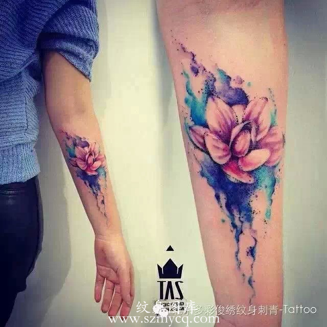 水彩枝花 纹身内容图片分享